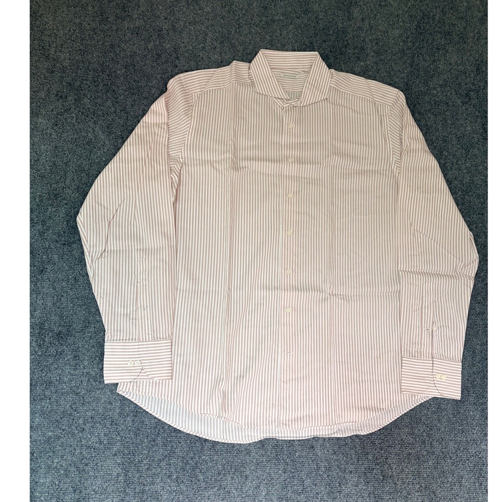 Suitsupply Egyptian Cotton Striped Dress Shirt White Mens‎ No Size Tag XL?